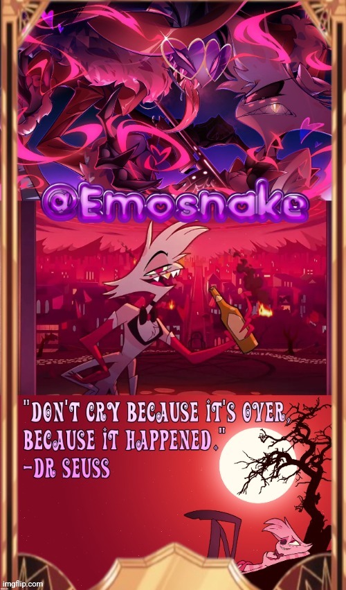 emosnake's angel dust temp (thanks asriel) | image tagged in emosnake's angel dust temp thanks asriel | made w/ Imgflip meme maker