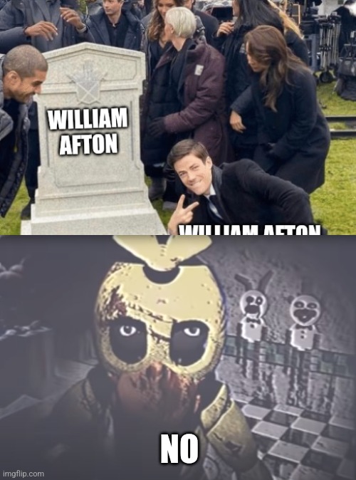I'm tired of it | NO | image tagged in withered chica staring,grant gustin over grave,no,fnaf | made w/ Imgflip meme maker