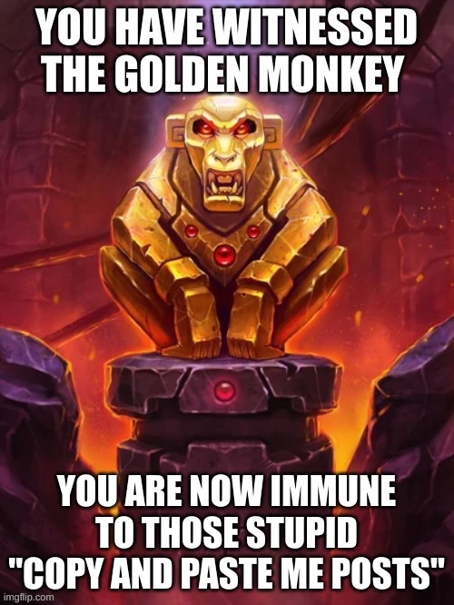 the golden monkey | image tagged in the golden monkey | made w/ Imgflip meme maker