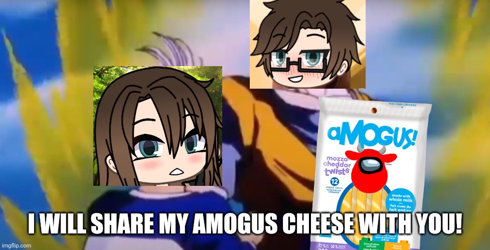 Snack time! | I WILL SHARE MY AMOGUS CHEESE WITH YOU! | image tagged in pop up school 2,pus2,male cara,cara,amogus,amogus cheese | made w/ Imgflip meme maker