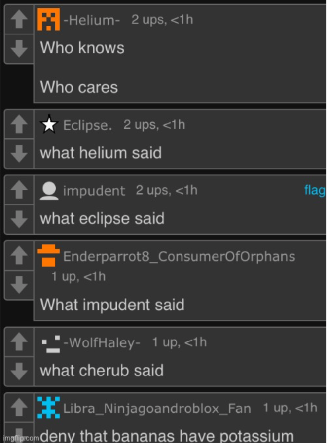 all credit to impudent Blank Meme Template