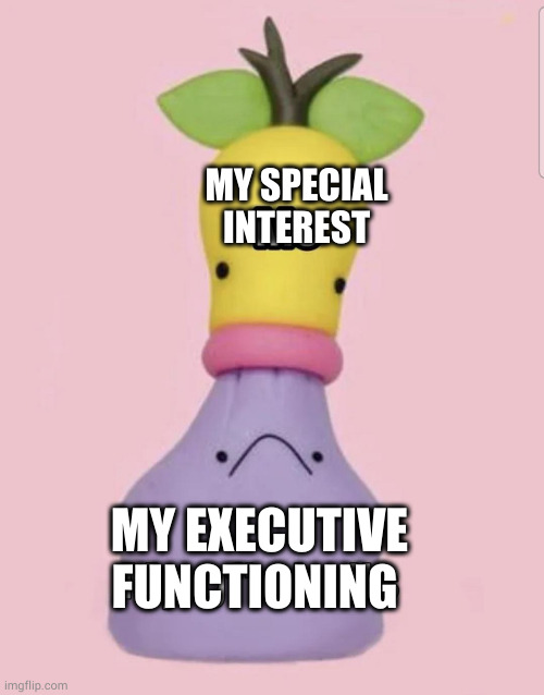 going...going...gone | MY SPECIAL INTEREST; MY EXECUTIVE FUNCTIONING | image tagged in monotropism,specialinterests,hyperfocus,nd | made w/ Imgflip meme maker