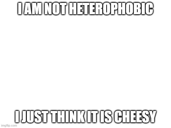 Neko thinks I'm the secondcoming of hitler/ | I AM NOT HETEROPHOBIC; I JUST THINK IT IS CHEESY | made w/ Imgflip meme maker