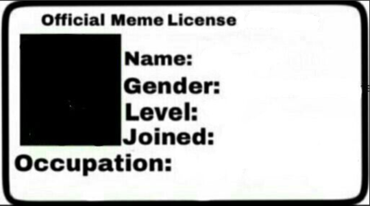 High Quality Official Meme License Blank Meme Template