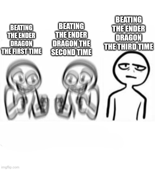 Beating the Ender dragon be like - Imgflip