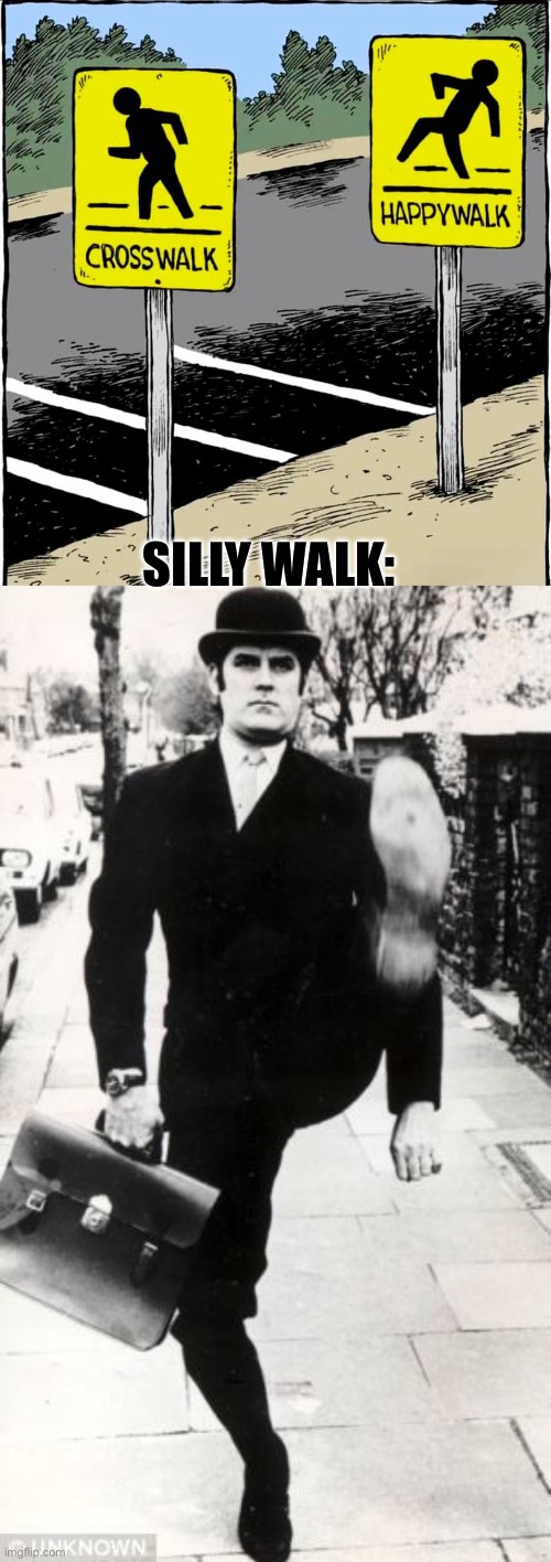 To the Ministry | SILLY WALK: | image tagged in silly walk,prime minister,silly,walking,cross,happy | made w/ Imgflip meme maker