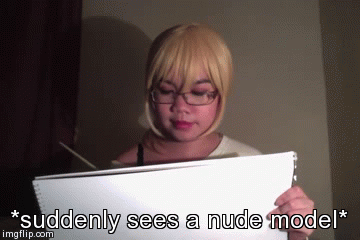 *suddenly sees a nude model* | image tagged in gifs | made w/ Imgflip video-to-gif maker