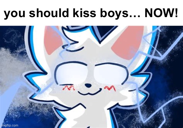 boykisser meme | you should kiss boys… NOW! | image tagged in boykisser meme | made w/ Imgflip meme maker