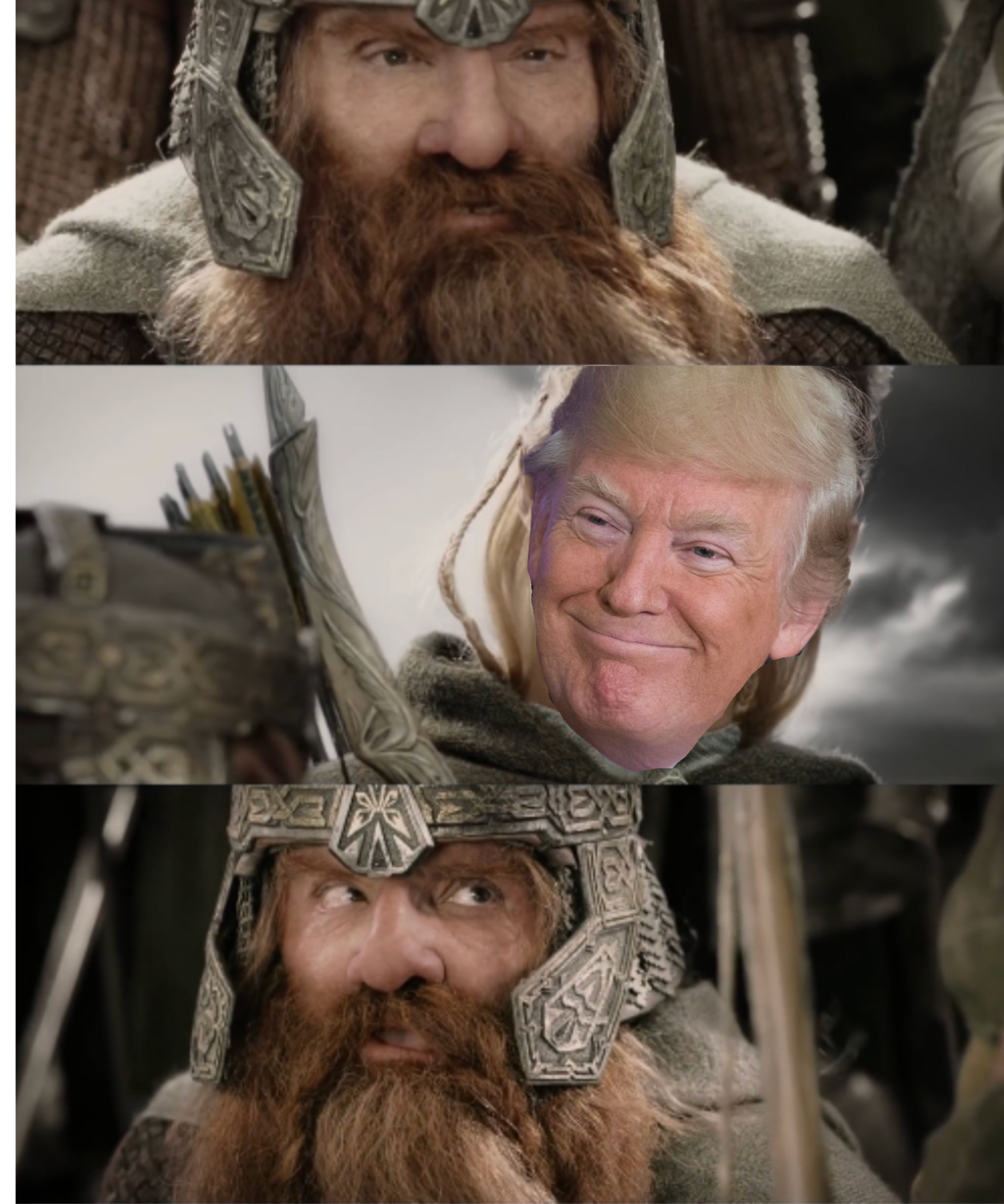 High Quality Legolas/Trump & Gimli Blank Meme Template