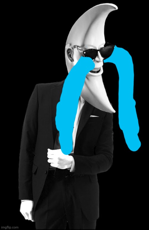 crybaby | image tagged in moon man | made w/ Imgflip meme maker