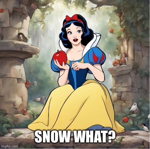 Snow Whut? | SNOW WHAT? | image tagged in snow white | made w/ Imgflip meme maker