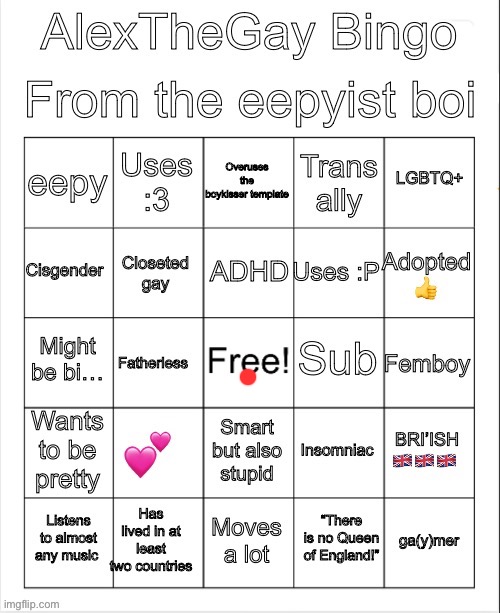 I am the opposite of this “man” | image tagged in alexthegays bingo eepy | made w/ Imgflip meme maker