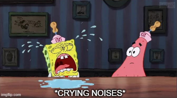 Sponge crying Blank Meme Template