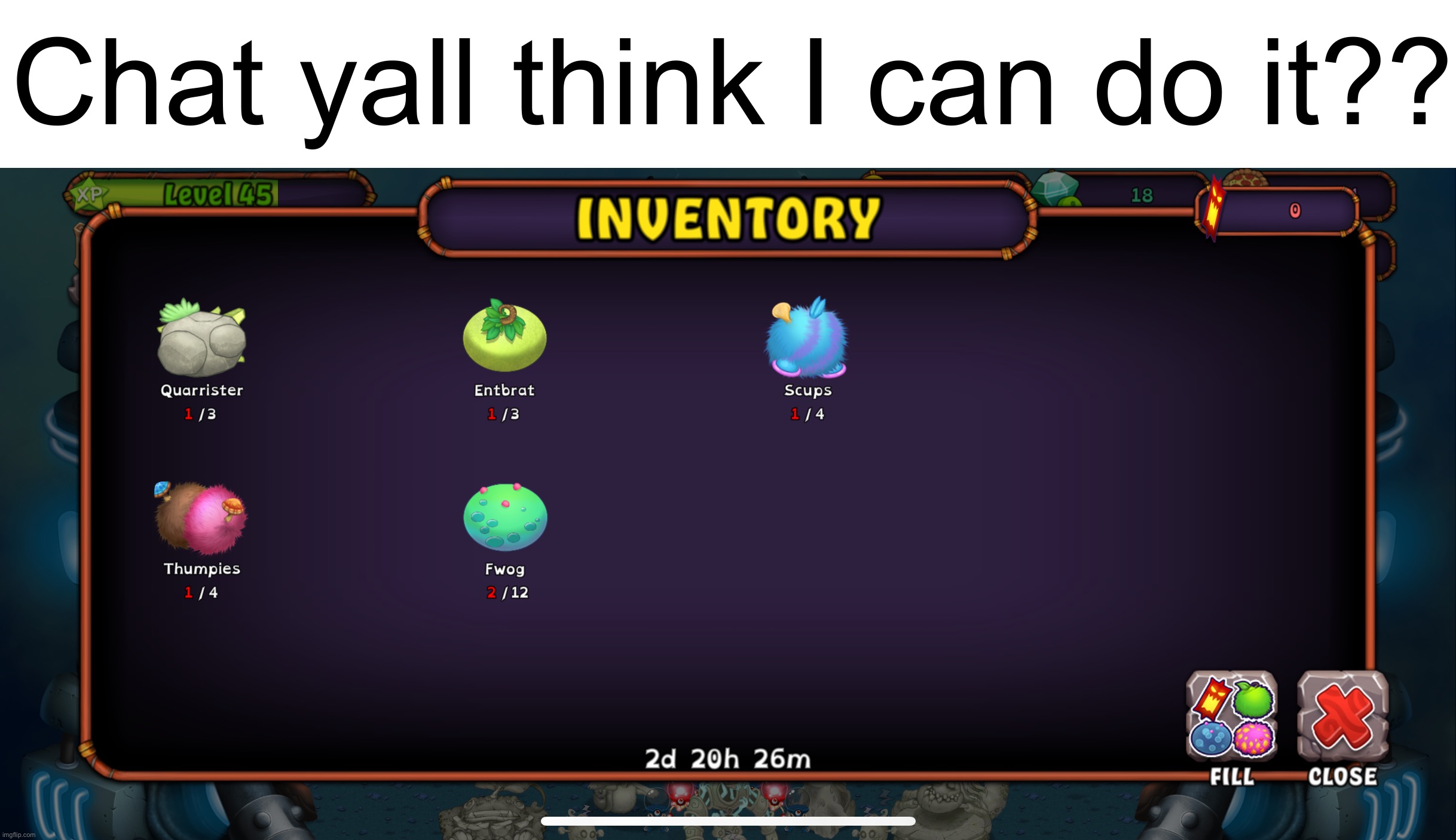 Chat yall think I can do it?? | made w/ Imgflip meme maker