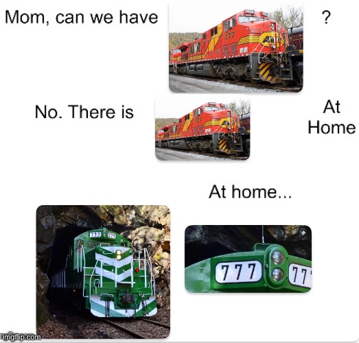 Discount 777 | image tagged in train,unstoppable,railroad,trains | made w/ Imgflip meme maker