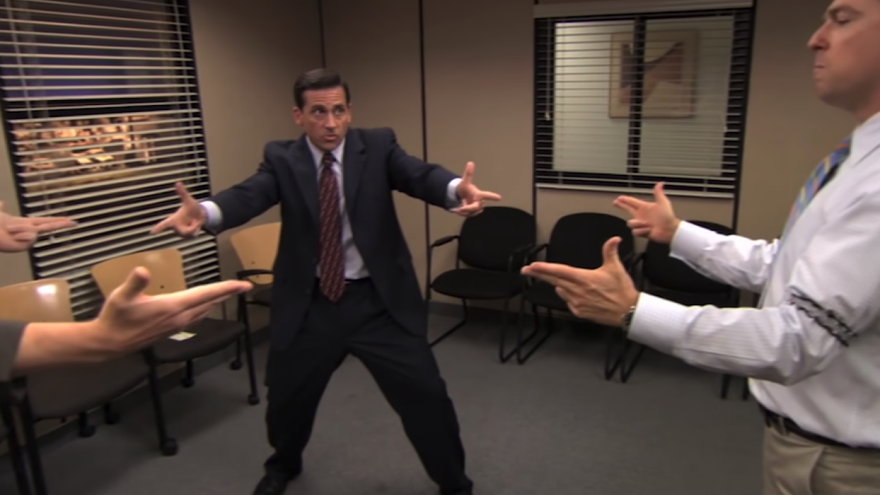 High Quality the office gunpoint Blank Meme Template