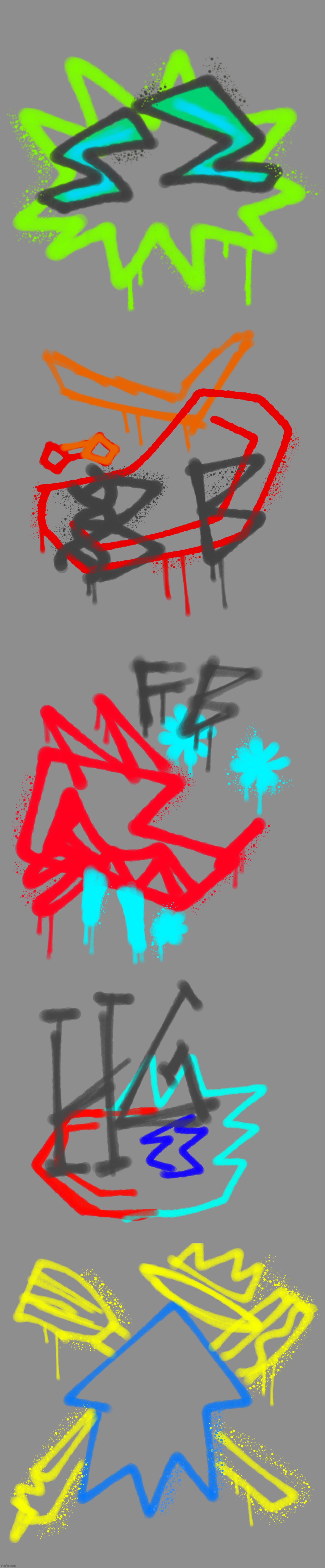 Here's my main cellular humor / skatezy&vax character's graffiti tags + gn | made w/ Imgflip meme maker