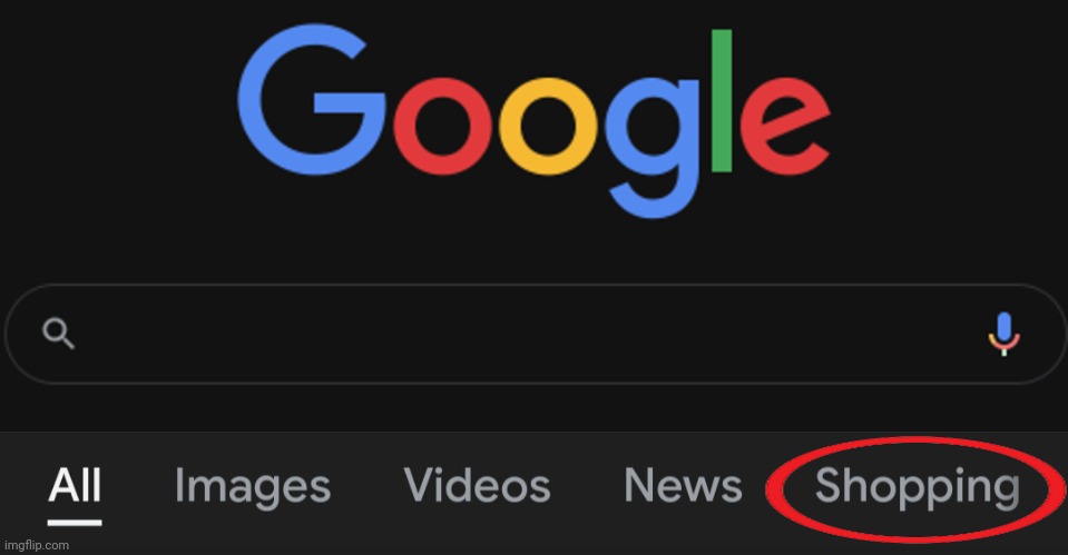 Google Shopping Blank Meme Template