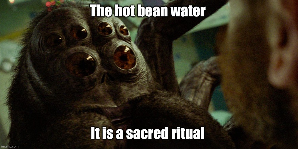 Coffee is Life | The hot bean water; It is a sacred ritual | image tagged in hanu is fwen | made w/ Imgflip meme maker