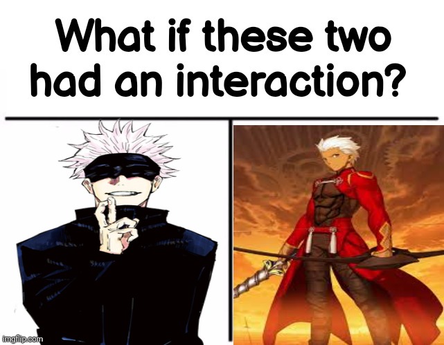 Same english dub voice actor. | image tagged in what if these two had an interaction | made w/ Imgflip meme maker