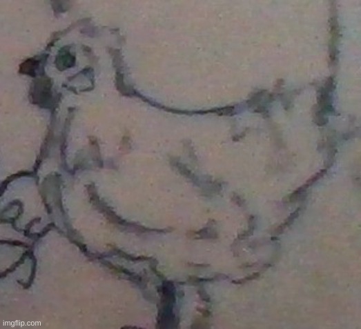 tattoo chicken <3 | image tagged in tattoo,chicken,based on actual chicken i had | made w/ Imgflip meme maker