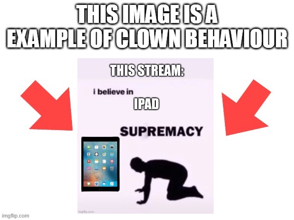 image tagged in this image is a example of clown behaviour | made w/ Imgflip meme maker