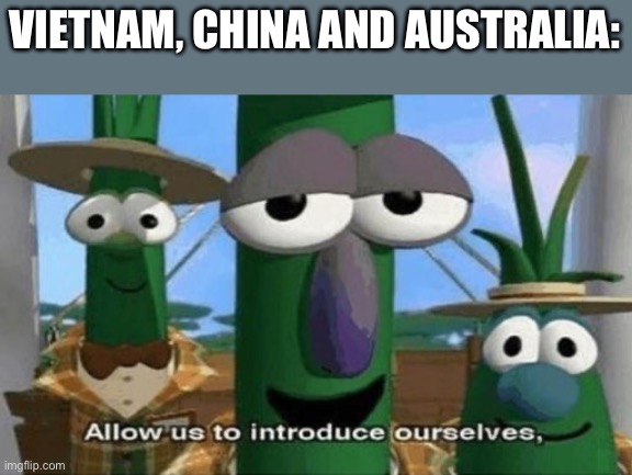 Allow Us to Introduce Ourselves | VIETNAM, CHINA AND AUSTRALIA: | image tagged in allow us to introduce ourselves | made w/ Imgflip meme maker