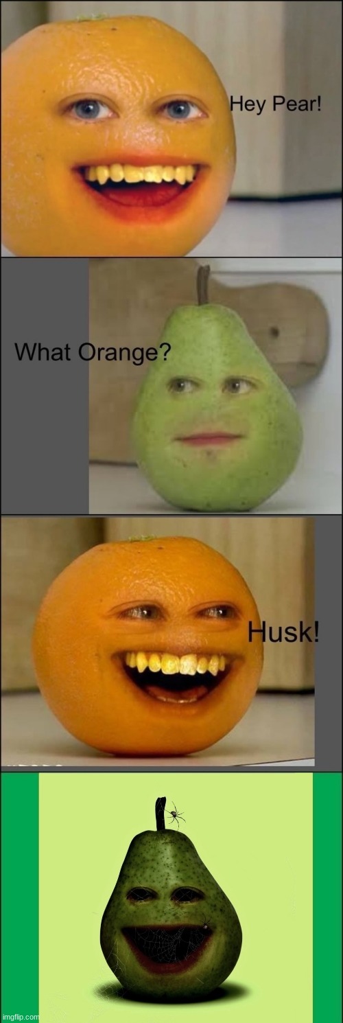 Husk! | image tagged in husk,annoying orange,comics | made w/ Imgflip meme maker