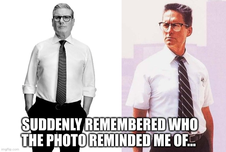 Starmer D'Fens 1 | SUDDENLY REMEMBERED WHO THE PHOTO REMINDED ME OF... | made w/ Imgflip meme maker