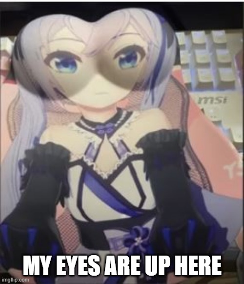 Eyes | MY EYES ARE UP HERE | image tagged in you had one job | made w/ Imgflip meme maker