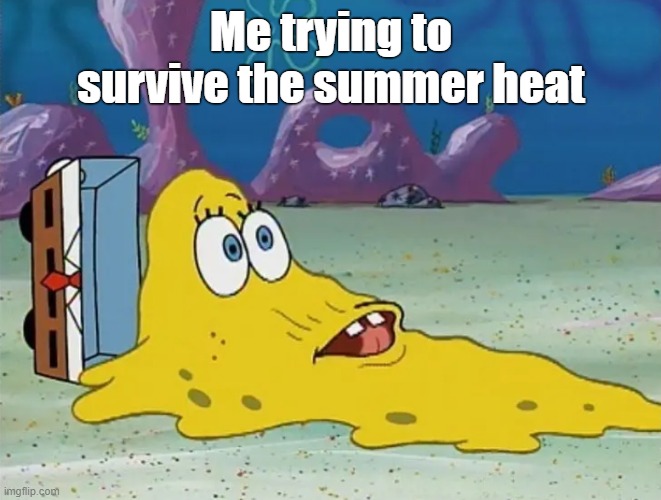 Me trying to survive the summer heat | made w/ Imgflip meme maker