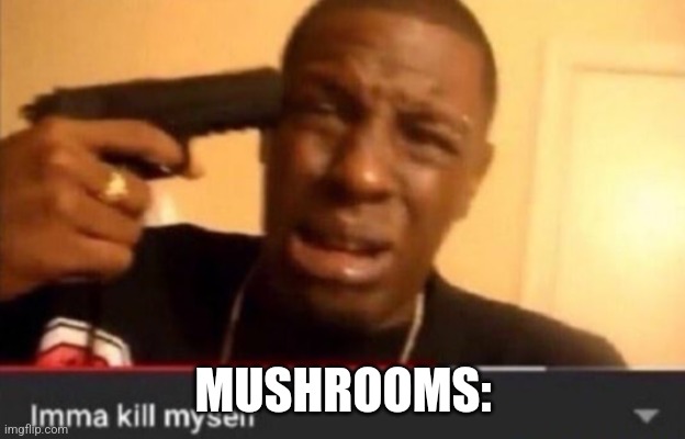 Imma kill myself | MUSHROOMS: | image tagged in imma kill myself | made w/ Imgflip meme maker