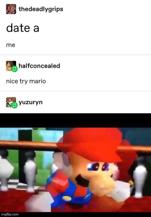 image tagged in comment,comments,mario | made w/ Imgflip meme maker