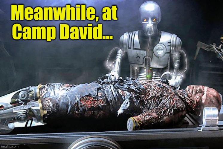 Trump preps for debate by holding long, massive rallies... | Meanwhile, at
Camp David... | made w/ Imgflip meme maker