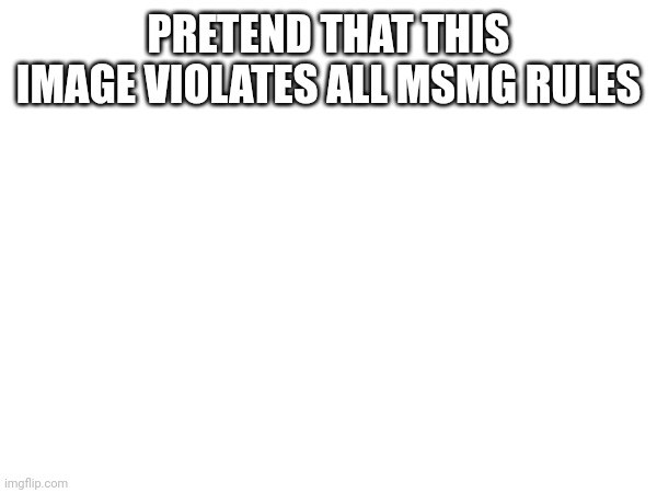 PRETEND THAT THIS IMAGE VIOLATES ALL MSMG RULES | made w/ Imgflip meme maker