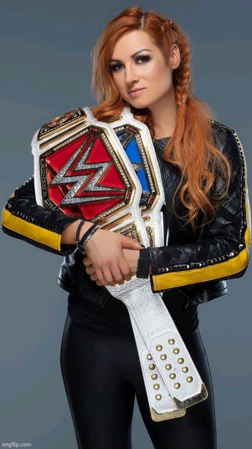 Didn't know she was a double champion (Gn chat) | image tagged in becky lynch | made w/ Imgflip meme maker