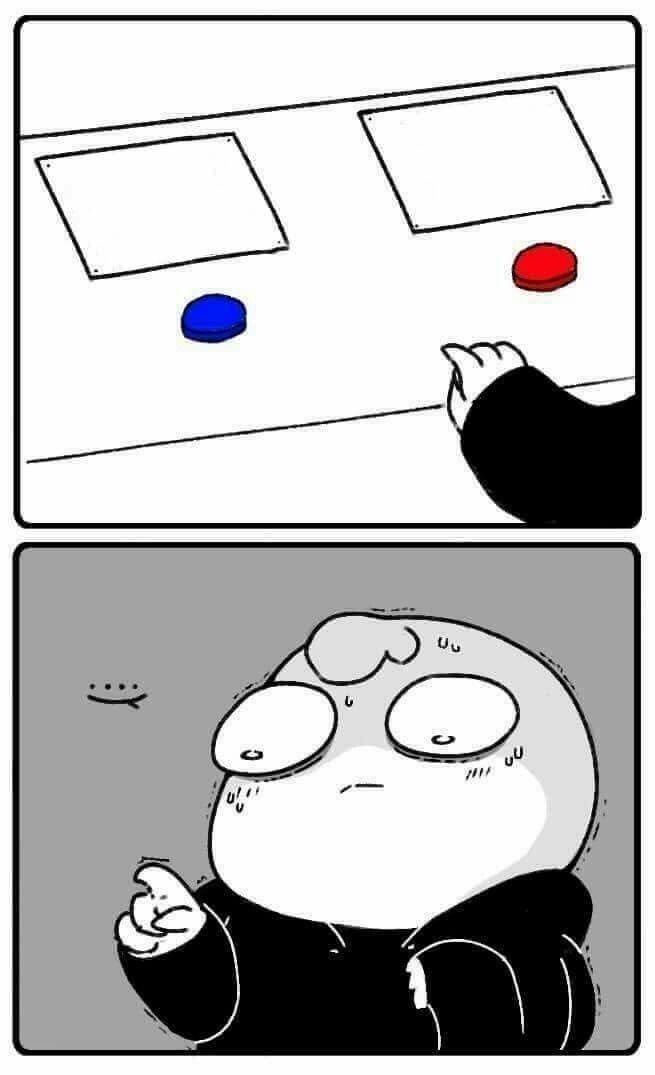 Guy with two buttons Blank Meme Template