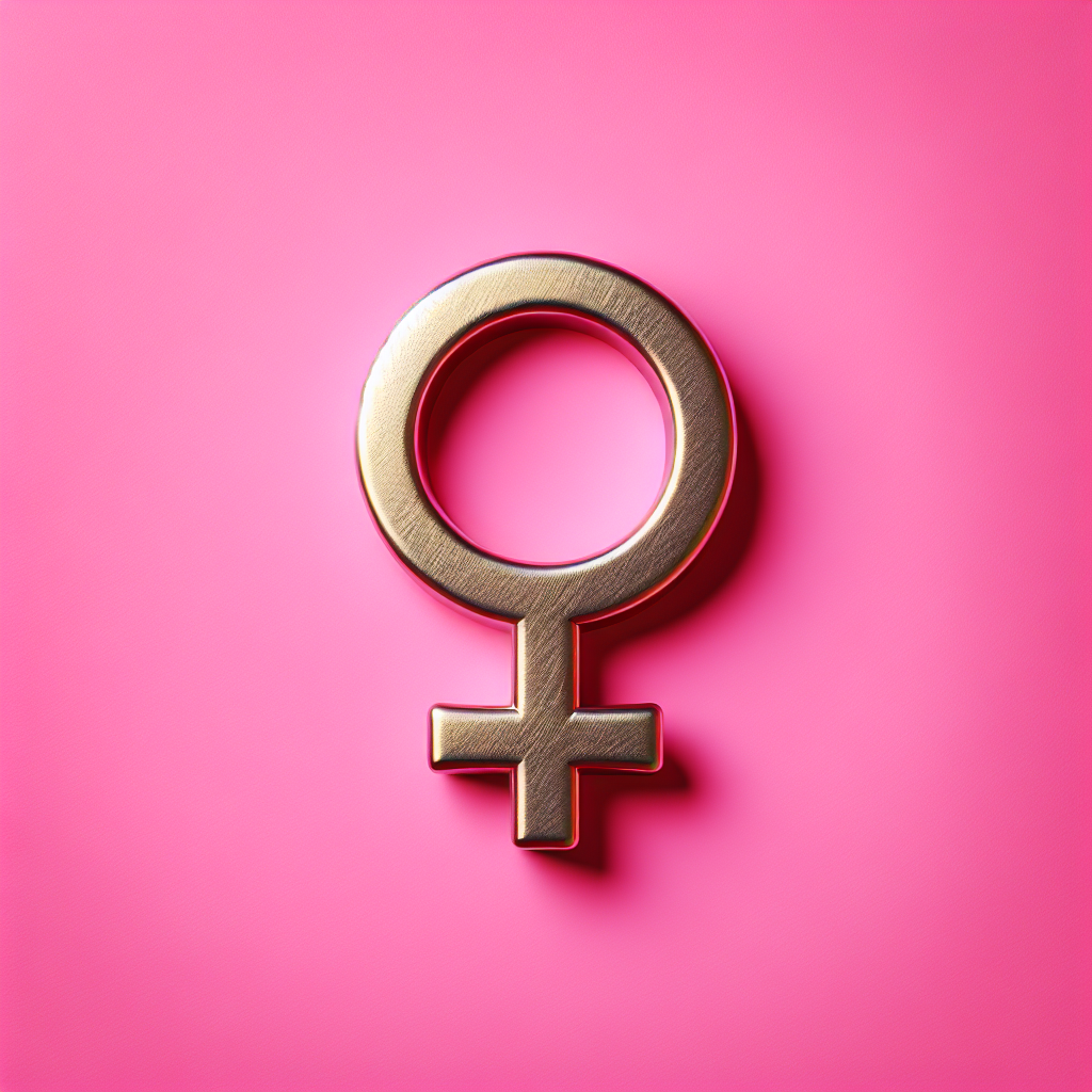 female symbol on pink background Blank Meme Template