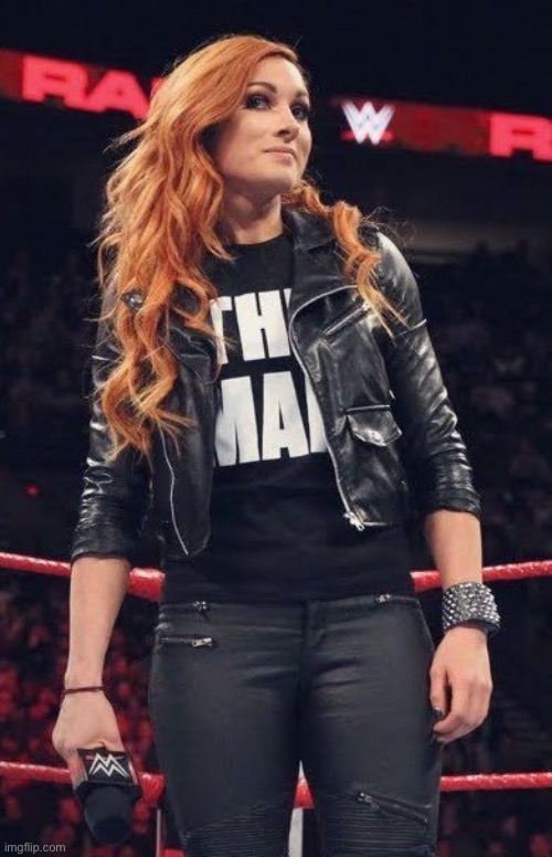 Just decided to post her here randomly | image tagged in becky lynch | made w/ Imgflip meme maker