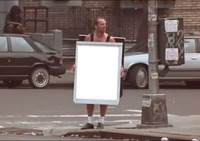 John McClane Sign Blank Meme Template