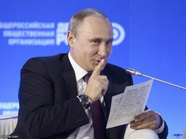 Putin shush | image tagged in putin shush | made w/ Imgflip meme maker