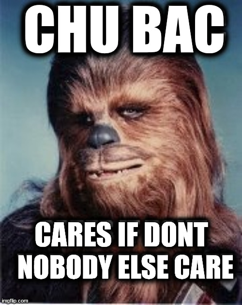 Chu Bac | CHU BAC; CARES IF DONT; NOBODY ELSE CARE | image tagged in chu bac,mtr602 | made w/ Imgflip meme maker