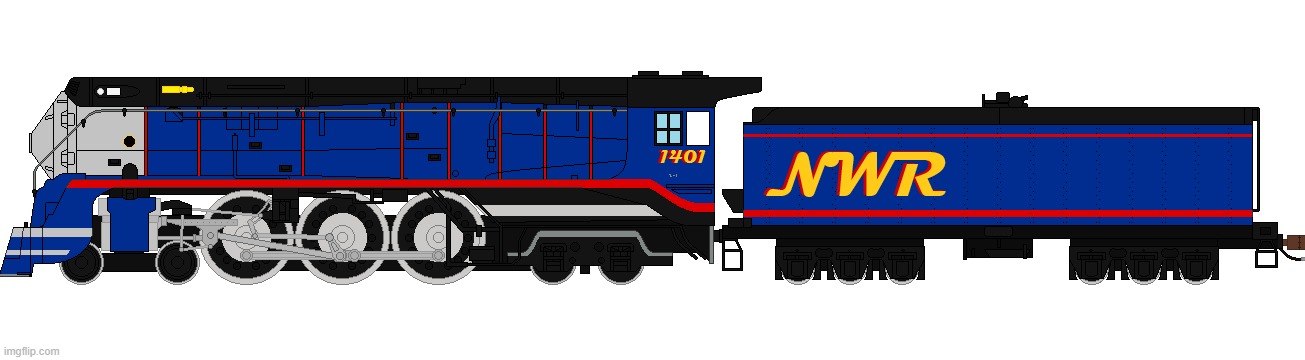 custom photoshop of a New Haven I5 in the livery of the NWR (the sodor railway) | made w/ Imgflip meme maker