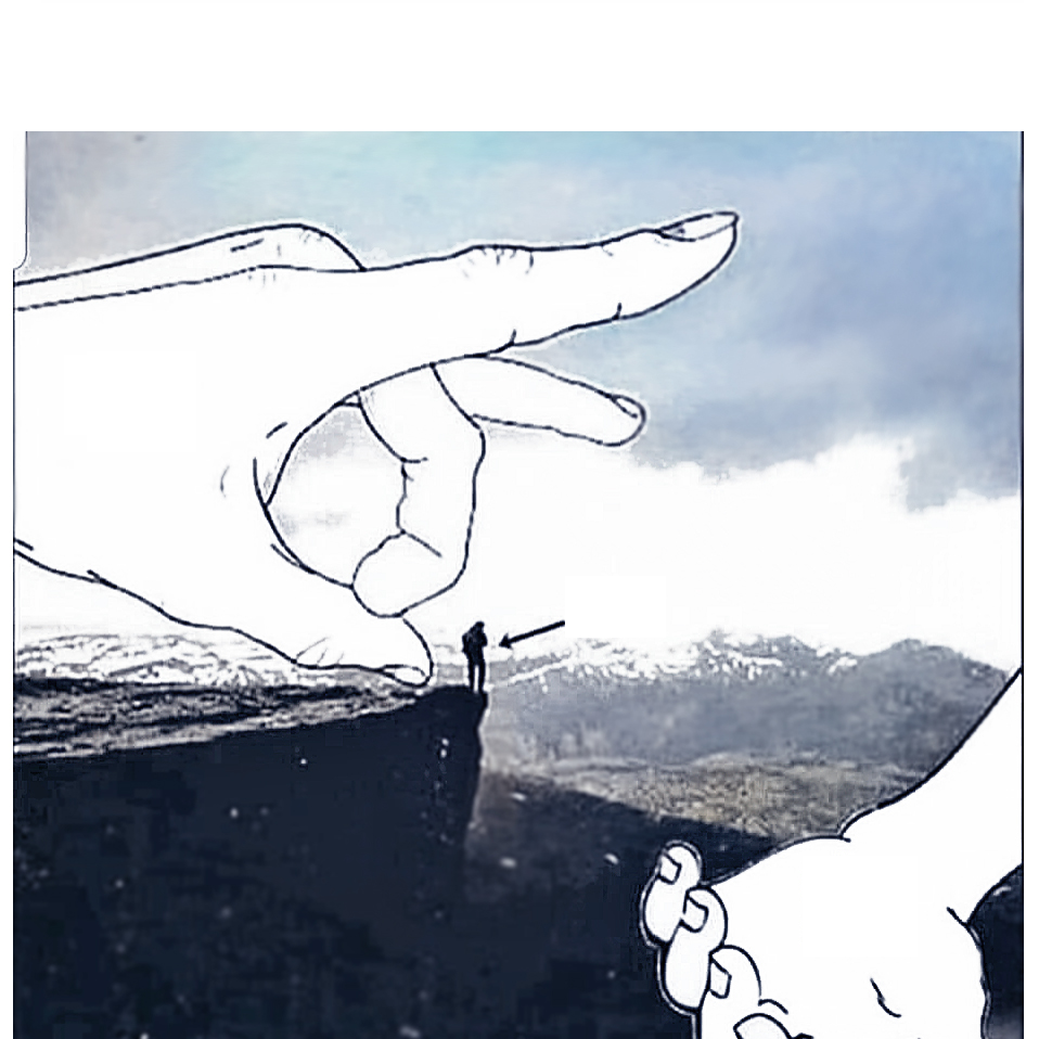 hand flicking off cliff Blank Meme Template