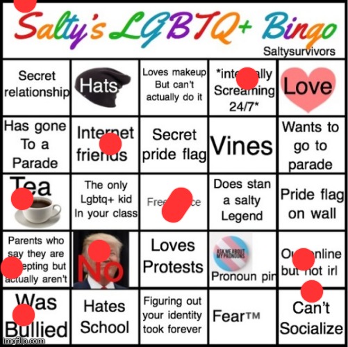 gosh diddly darn it | image tagged in the pride bingo | made w/ Imgflip meme maker