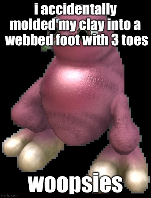 dino footprint dino footprint | i accidentally molded my clay into a  webbed foot with 3 toes; woopsies | image tagged in spore bean | made w/ Imgflip meme maker