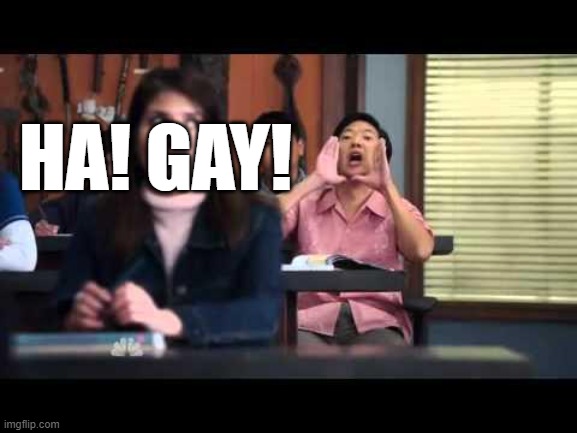 ha gay | HA! GAY! | image tagged in ha gay | made w/ Imgflip meme maker