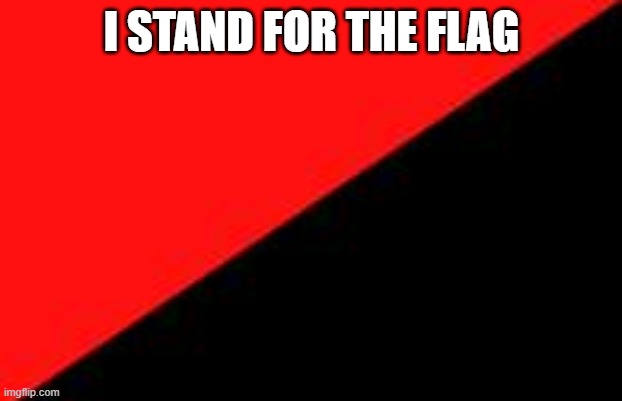 I STAND FOR THE FLAG | image tagged in flag,communist,commie,communism,leftist | made w/ Imgflip meme maker