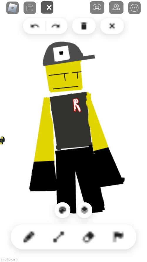 i drew my avatar in a drawing game in roblox | made w/ Imgflip meme maker