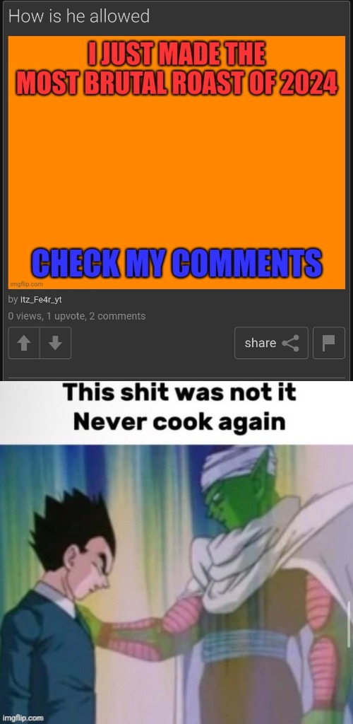 He never said it | image tagged in this shit was not it never cook again | made w/ Imgflip meme maker